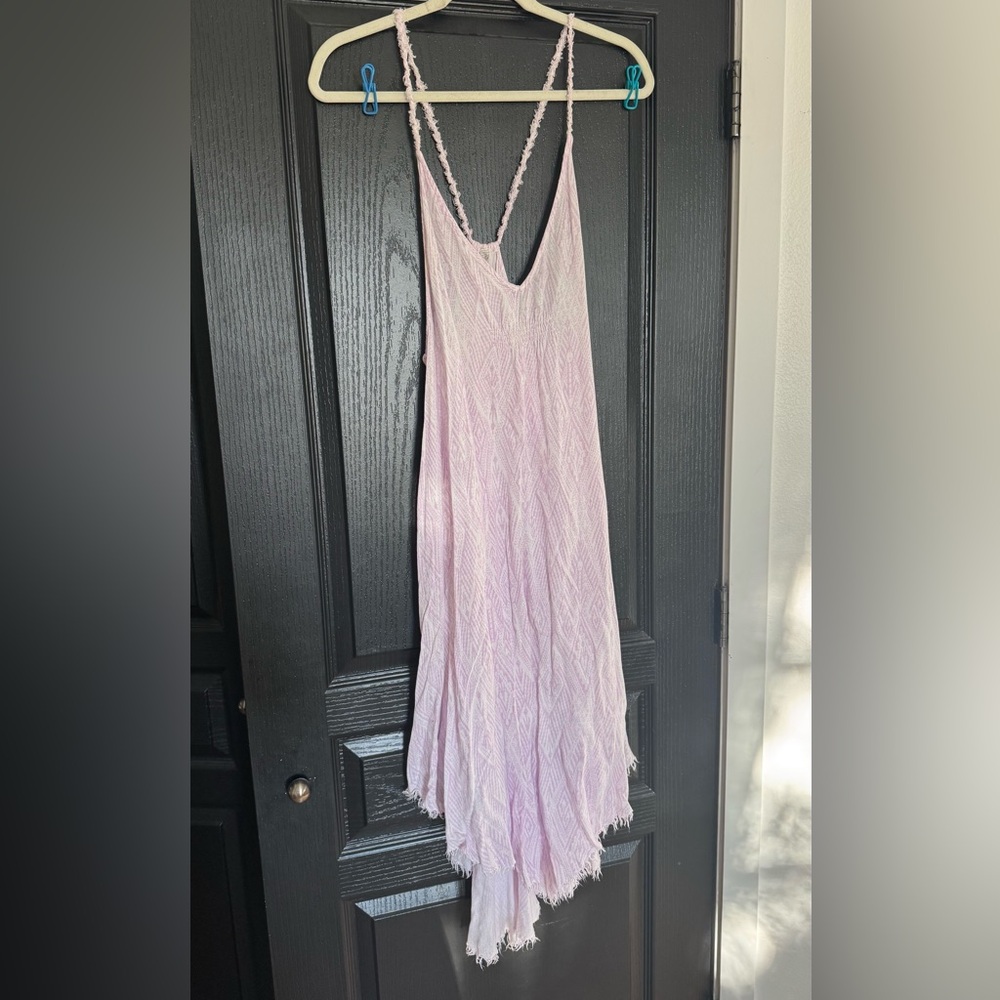 Free People Soft Pink Textured Tank Top